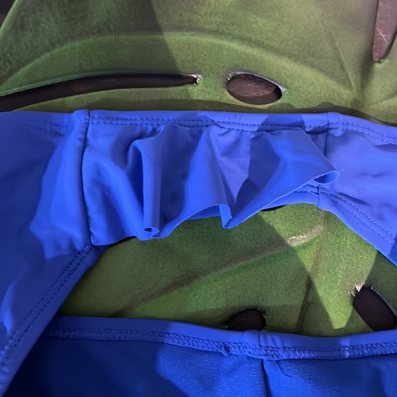 Royal Blue Ruffle Side Bikini Bottom - Picture 2 of 4